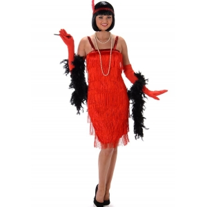 20s Flapper Costume Flapper Dress Red - Womens 20s Costumes